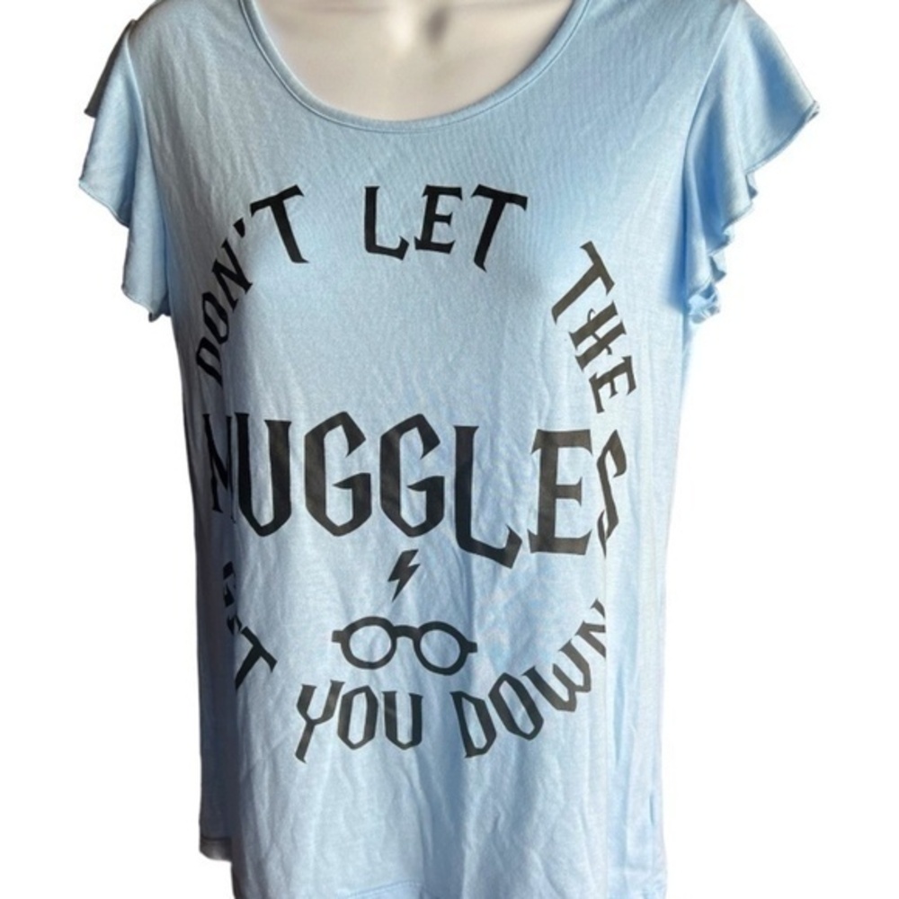 Harry Potter Don't Let the Muggles Get You Down Ruffle Sleeve Crew Neck T-Shirt